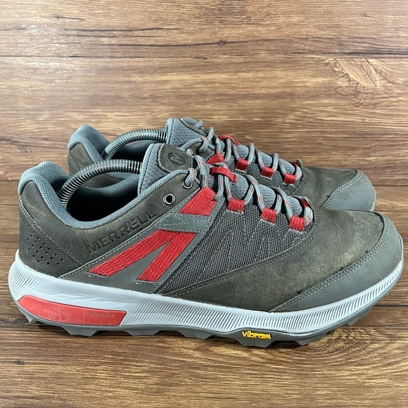 Merrell Zion Gray Leather Hiking Trail Shoes Men’s Size 10 Athletic Sneakers - Picture 1 of 11